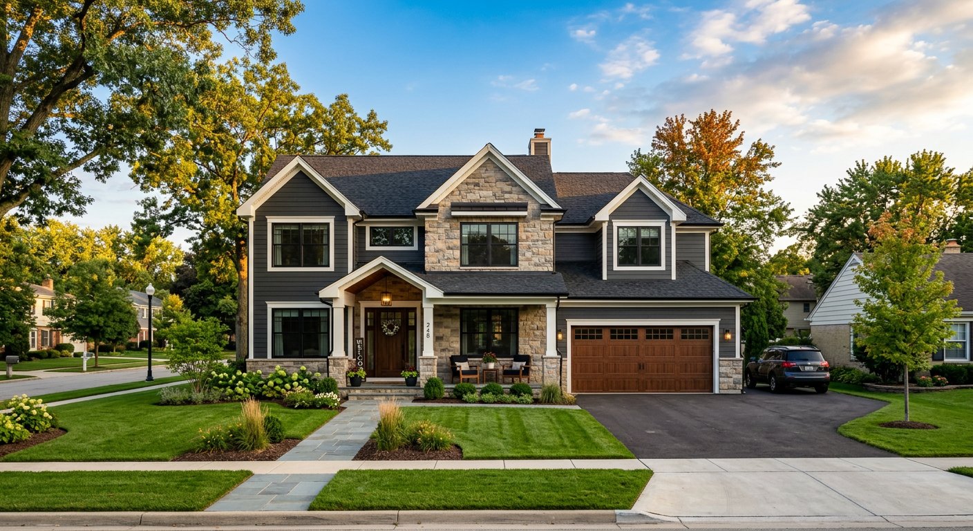 Beautiful renovated home exterior by Happy Home Dream